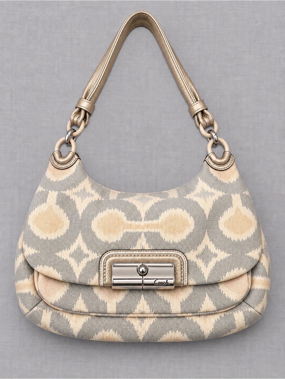 Coach Kristin Ikat Op Art Signature Small Hippie Hobo Bag Style 17083